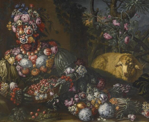 mini_Antonio di Rasio Natura morta con frutta e verdura di stagione (primavera)