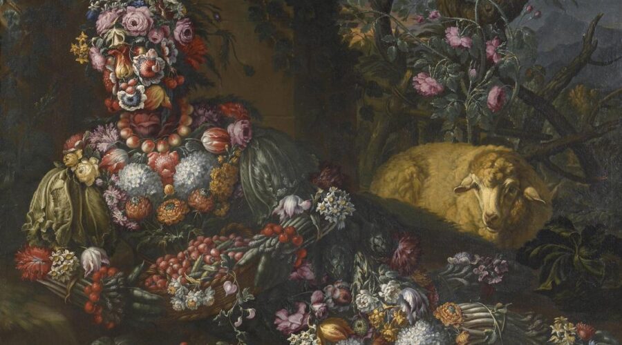 mini_Antonio di Rasio Natura morta con frutta e verdura di stagione (primavera)